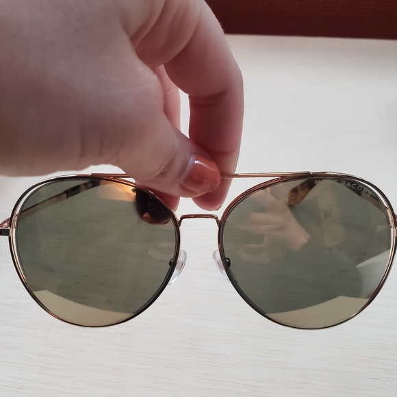 Marc Jacobs 328 /F/S 0SCL Yellow Havana Gray Ivory Aviator Style Sunglasses - Picture 6 of 12